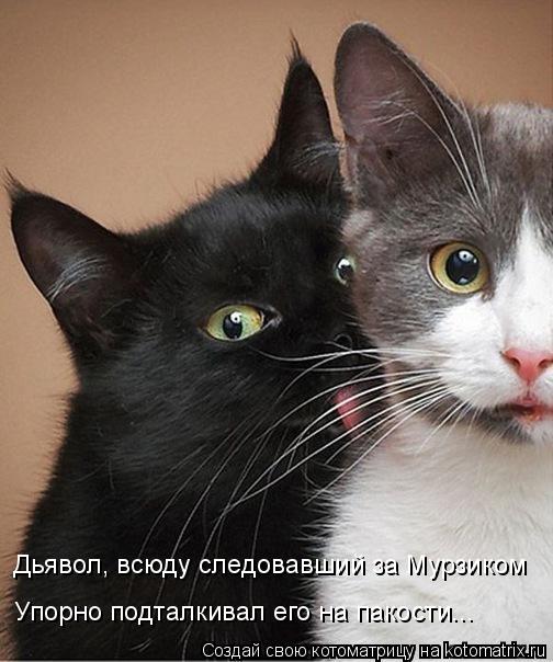 Котоматрица: Дьявол, всюду следовавший за Мурзиком Упорно подталкивал его на пакости...