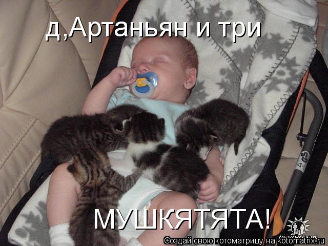 Котоматрица: д,Артаньян и три МУШКЯТЯТА!