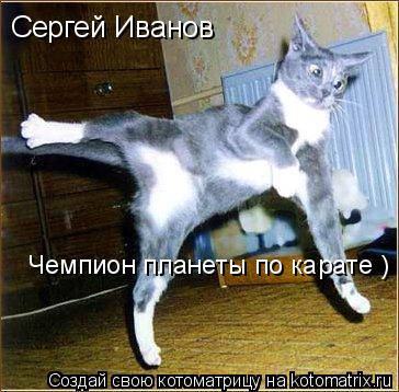 Сергей Иванов Чемпион планеты по карате )... Котоматрица: Сергей Иванов Чемпион планеты по карате )