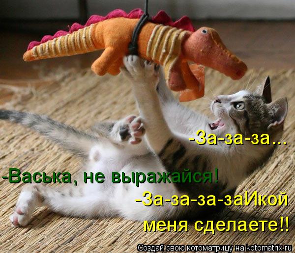 Котоматрица: -За-за-за... -Васька, не выражайся! -За-за-за-заИкой меня сделаете!!