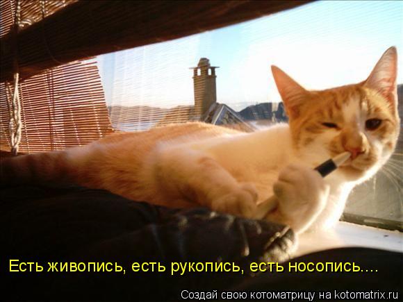 Котоматрица: Есть живопись, есть рукопись, есть носопись....