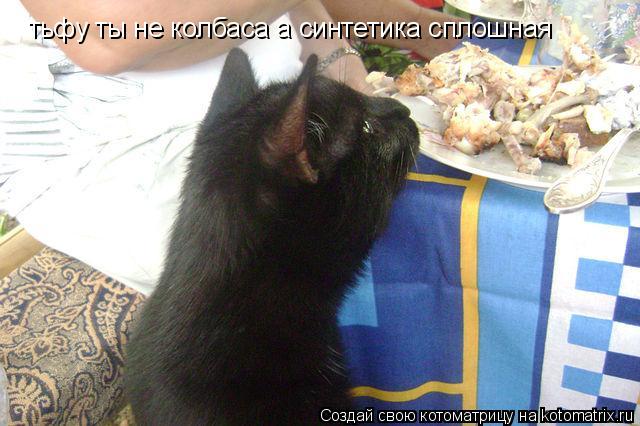тьфу ты не колбаса а синтетика сплошная... Котоматрица: тьфу ты не колбаса а синтетика сплошная