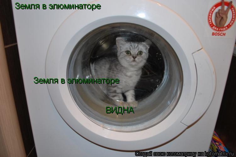 Котоматрица: Земля в элюминаторе Земля в элюминаторе ВИДНА