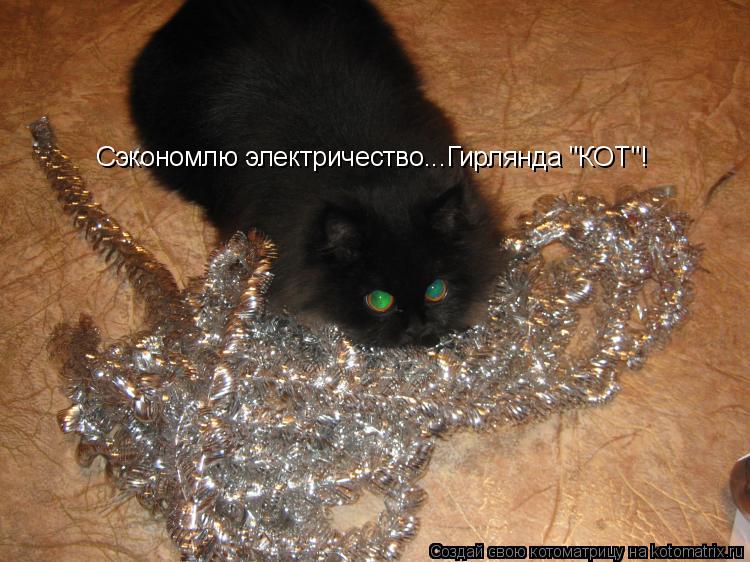 Сэкономлю электричество...Гирлянда "КОТ"!... Котоматрица: Сэкономлю электричество...Гирлянда "КОТ"!