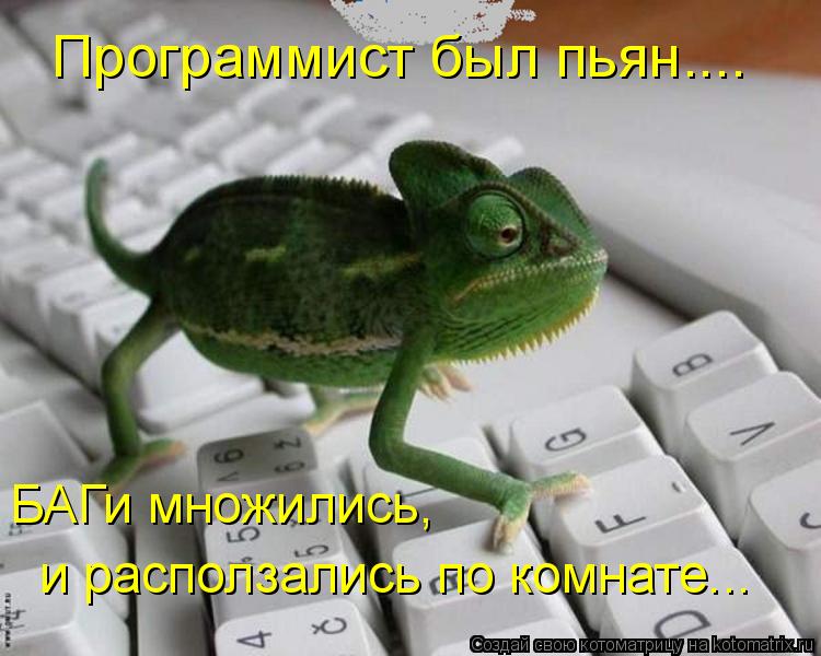 Программист был пьян.... БАГи множились, и расползались по комнате...... Котоматрица: Программист был пьян.... БАГи множились, и расползались по комнате...