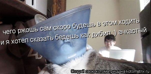 чего ржошь сам скоро будешь в этом ходить и я хотел сказать бедешь как дибил :) ачкастый... Котоматрица: чего ржошь сам скоро будешь в этом ходить и я хотел сказать бедешь как дибил :) ачкастый