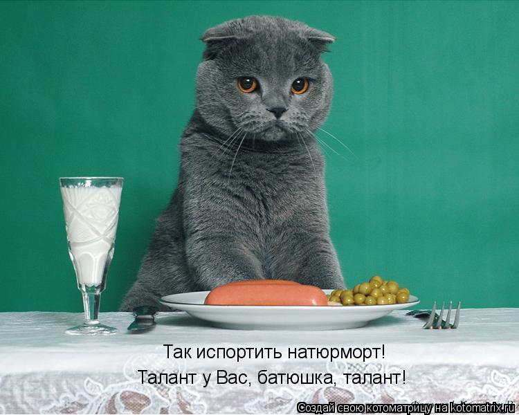 Котоматрица: Так испортить натюрморт! Талант у Вас, батюшка, талант!