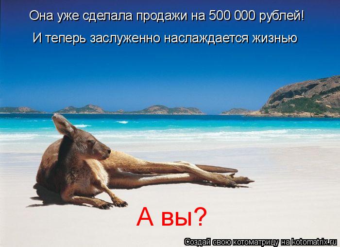 Котоматрица: Она уже сделала продажи на 500 000 рублей! И теперь заслуженно наслаждается жизнью А вы?
