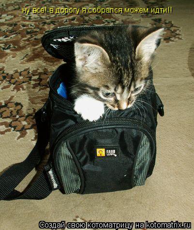 Котоматрица: ну все! в дорогу я собрался можем идти!!