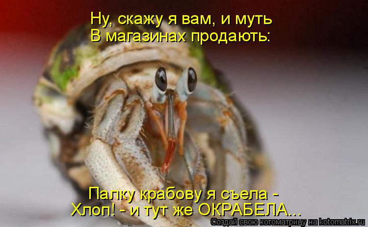 Палку крабову я съела - Хлоп! - и тут же ОКРАБЕЛА... Ну, скажу я вам, и муть В магазинах продають:... Котоматрица: Палку крабову я съела - Хлоп! - и тут же ОКРАБЕЛА... Ну, скажу я вам, и муть В магазинах продають: