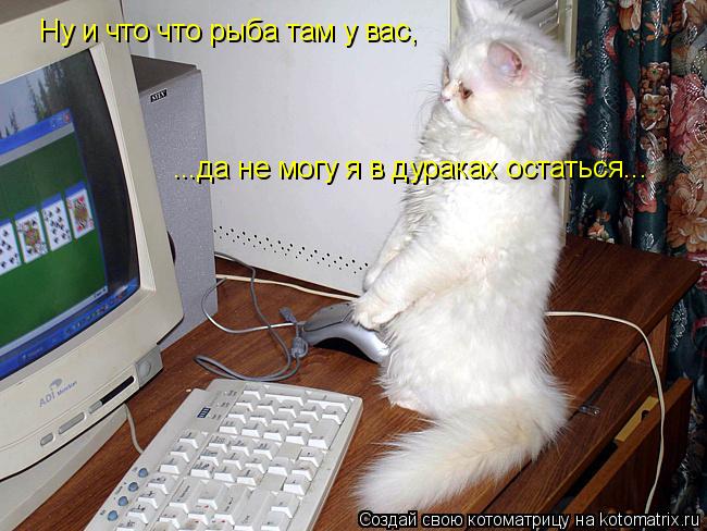 Ну и что что рыба там у вас, ...да не могу я в дураках остаться...... Котоматрица: Ну и что что рыба там у вас, ...да не могу я в дураках остаться...