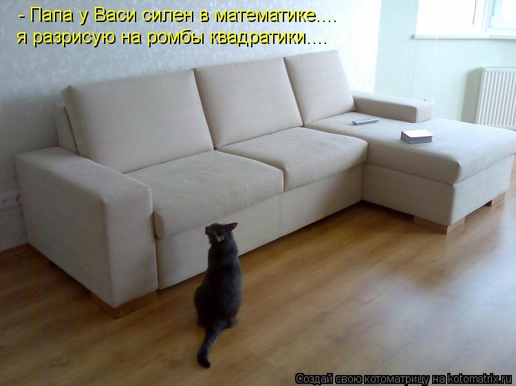 - Папа у Васи силен в математике.... я разрисую на ромбы квадратики....... Котоматрица: - Папа у Васи силен в математике.... я разрисую на ромбы квадратики....