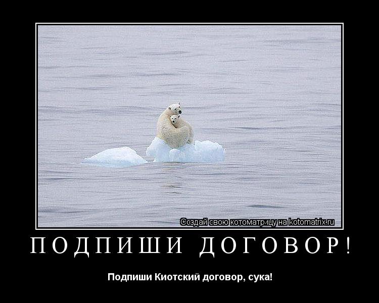 подпиши договор! Подпиши Киотский договор, сука!... Котоматрица: подпиши договор! Подпиши Киотский договор, сука!