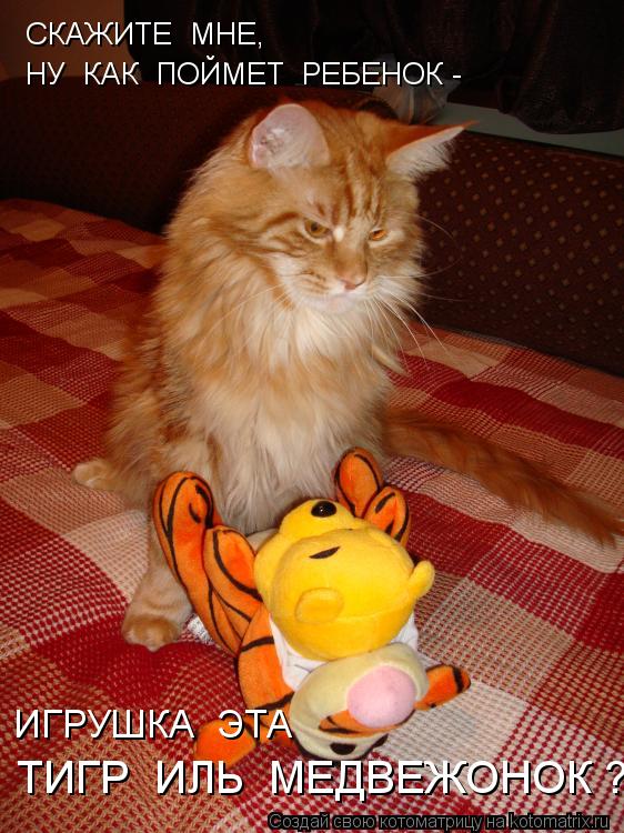 СКАЖИТЕ МНЕ, НУ КАК ПОЙМЕТ РЕБЕНОК - ТИГР ИЛЬ МЕДВЕЖОНОК ? ИГРУШКА ЭТА... Котоматрица: СКАЖИТЕ МНЕ, НУ КАК ПОЙМЕТ РЕБЕНОК - ТИГР ИЛЬ МЕДВЕЖОНОК ? ИГРУШКА ЭТА