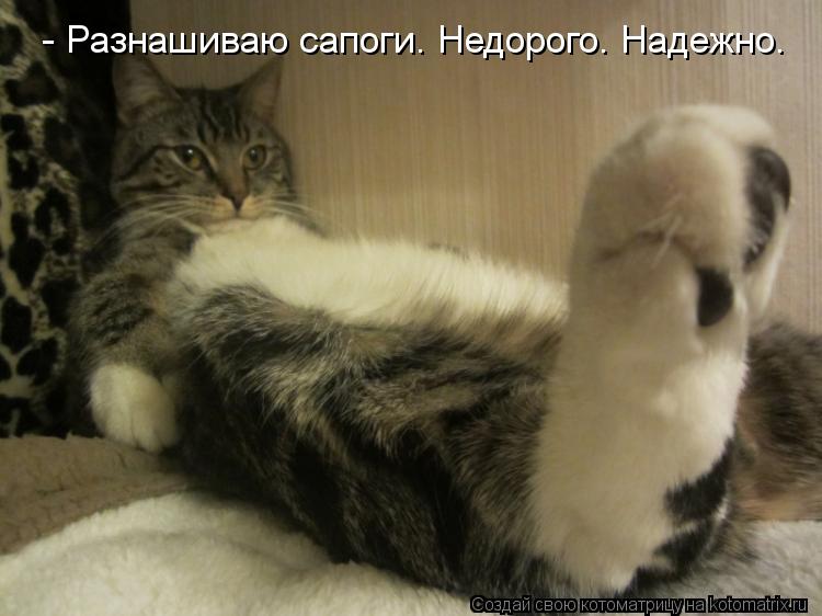- Разнашиваю сапоги. Недорого. Надежно.... Котоматрица: - Разнашиваю сапоги. Недорого. Надежно.