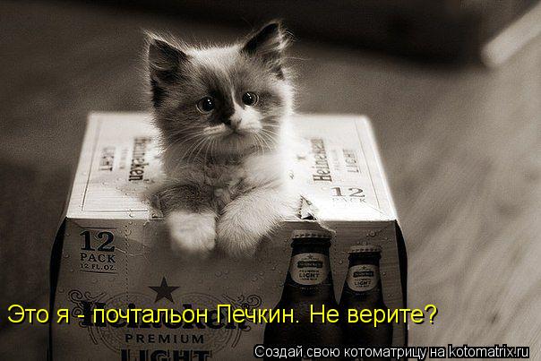 Это я - почтальон Печкин. Не верите?... Котоматрица: Это я - почтальон Печкин. Не верите?