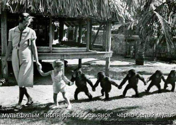 мультфильм "гирлянда из обезьянок". чёрно-белый мульт... Котоматрица: мультфильм "гирлянда из обезьянок". чёрно-белый мульт