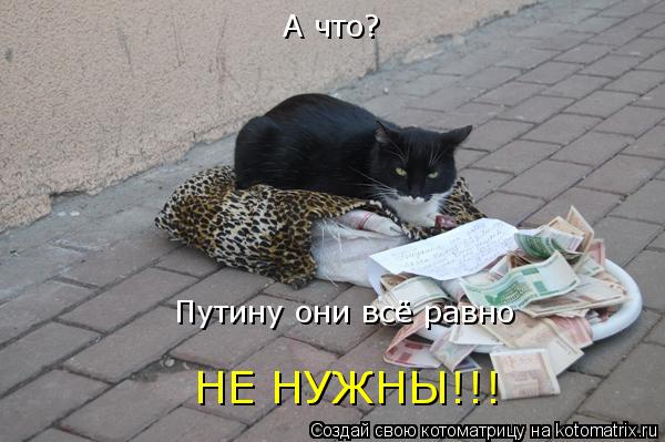 А что? Путину они всё равно НЕ НУЖНЫ!!!... Котоматрица: А что? Путину они всё равно НЕ НУЖНЫ!!!