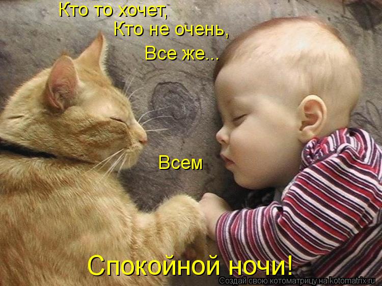 Кто то хочет, Кто не очень, Все же... Всем Спокойной ночи!... Котоматрица: Кто то хочет, Кто не очень, Все же... Всем Спокойной ночи!