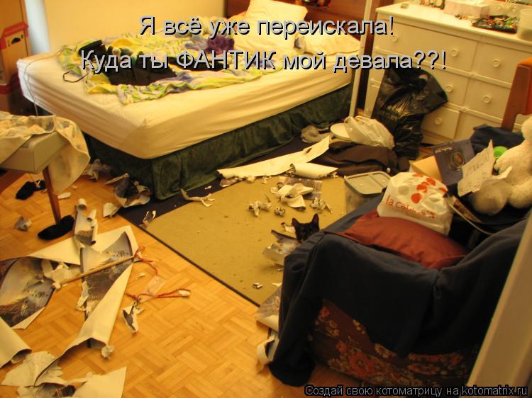 Я всё уже переискала! Куда ты ФАНТИК мой девала??!... Котоматрица: Я всё уже переискала! Куда ты ФАНТИК мой девала??!