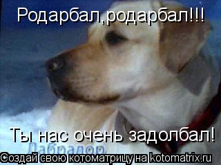 Родарбал,родарбал!!! Ты нас очень задолбал!... Котоматрица: Родарбал,родарбал!!! Ты нас очень задолбал!