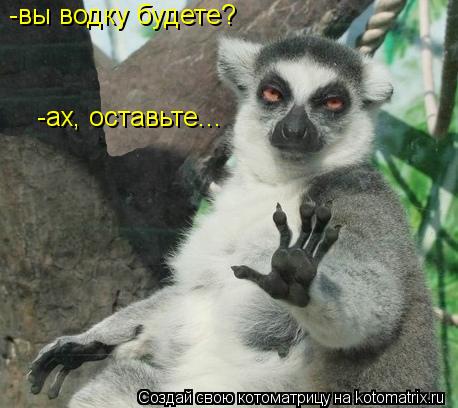 -вы водку будете? -ах, оставьте...... Котоматрица: -вы водку будете? -ах, оставьте...