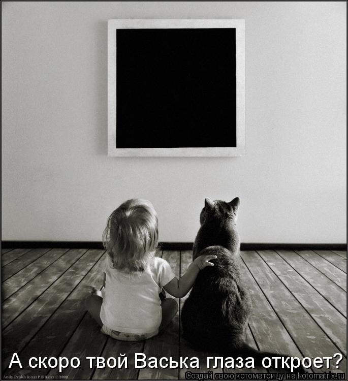 А скоро твой Васька глаза откроет?... Котоматрица: А скоро твой Васька глаза откроет?