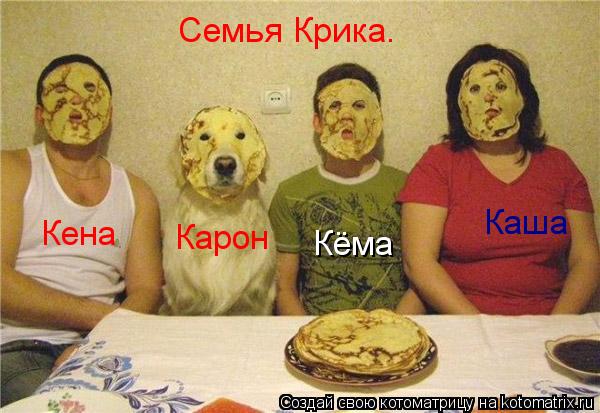 Семья Крика. Кена Карон Каша Кёма... Котоматрица: Семья Крика. Кена Карон Каша Кёма