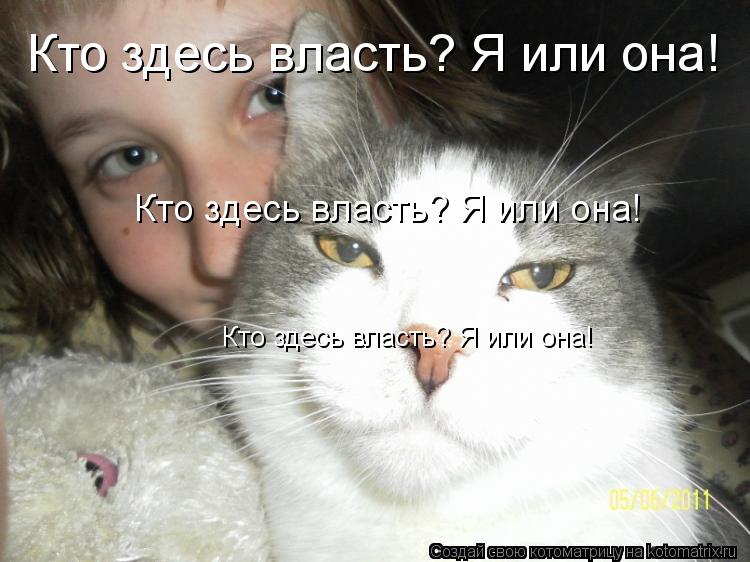 Кто здесь власть? Я или она! Кто здесь власть? Я или она! Кто здесь власть? Я или она!... Котоматрица: Кто здесь власть? Я или она! Кто здесь власть? Я или она! Кто здесь власть? Я или она!
