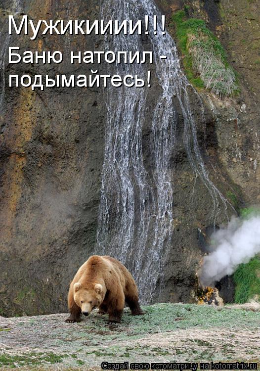 Мужикииии!!! Баню натопил - подымайтесь!... Котоматрица: Мужикииии!!! Баню натопил - подымайтесь!