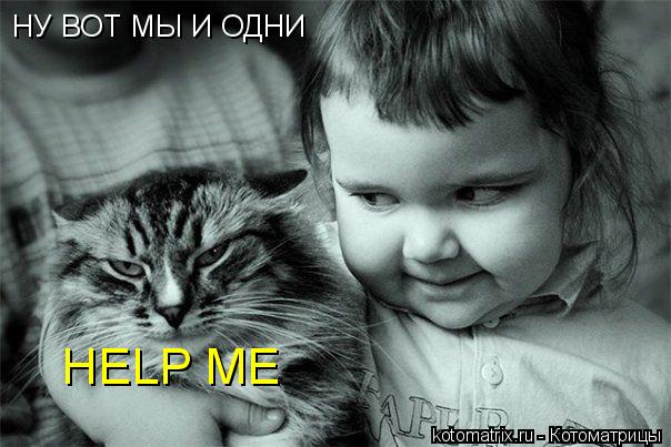 НУ ВОТ МЫ И ОДНИ HELP ME... Котоматрица: НУ ВОТ МЫ И ОДНИ HELP ME