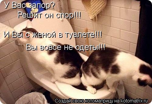 У Вас запор? Решит он спор!!! И Вы с женой в туалете!!! Вы вовсе не одеты!!!... Котоматрица: У Вас запор? Решит он спор!!! И Вы с женой в туалете!!! Вы вовсе не одеты!!!