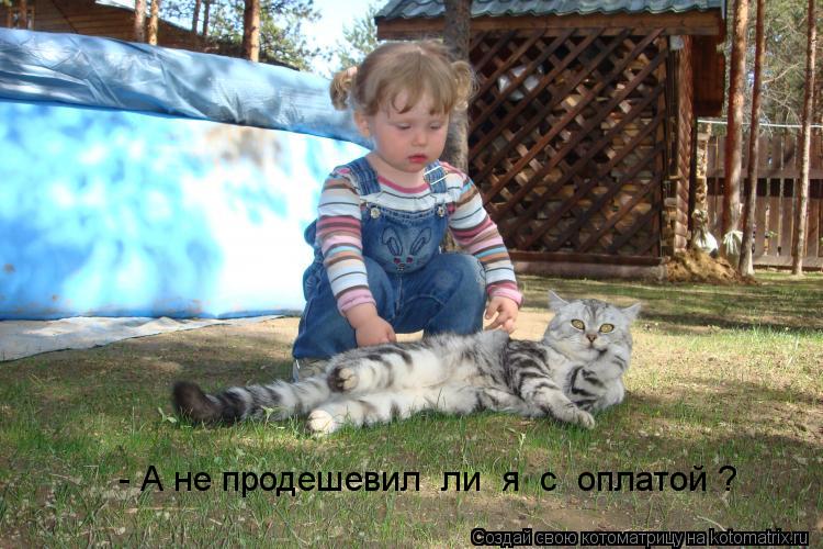 - А не продешевил ли я с оплатой ?... Котоматрица: - А не продешевил ли я с оплатой ?