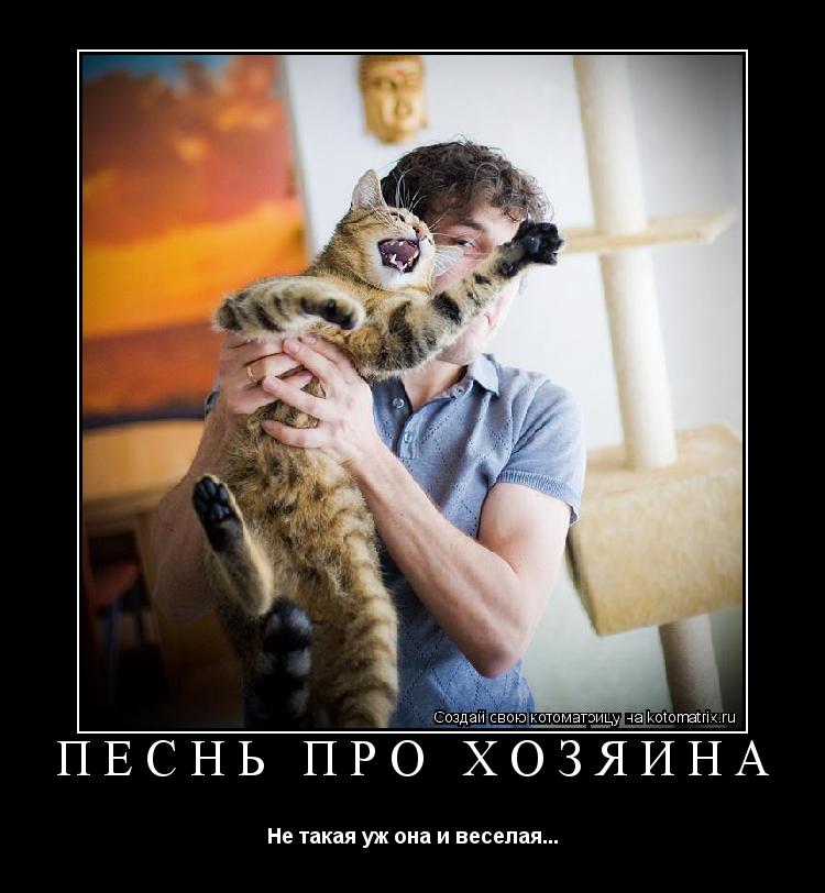 Песнь про хозяина Не такая уж она и веселая...... Котоматрица: Песнь про хозяина Не такая уж она и веселая...