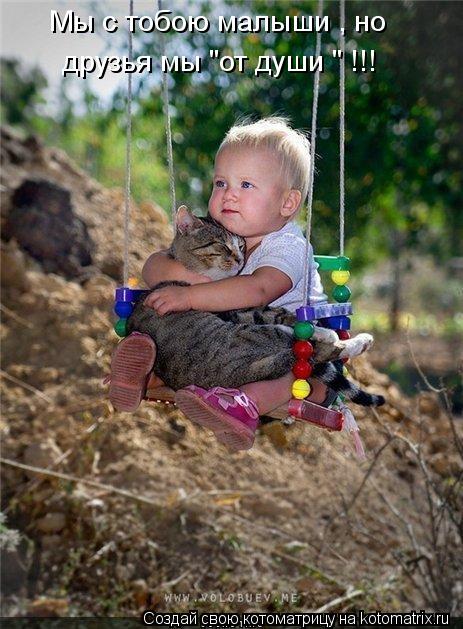 Мы с тобою малыши , но друзья мы "от души " !!!... Котоматрица: Мы с тобою малыши , но друзья мы "от души " !!!
