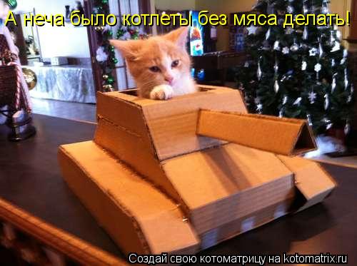 А неча было котлеты без мяса делать!... Котоматрица: А неча было котлеты без мяса делать!