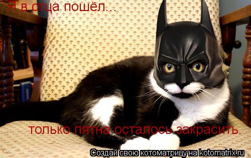 Я в отца пошёл... только пятна осталось закрасить.... Котоматрица: Я в отца пошёл... только пятна осталось закрасить.