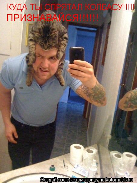 Котоматрица: КУДА ТЫ СПРЯТАЛ КОЛБАСУ!!!!! ПРИЗНАВАЙСЯ!!!!!!