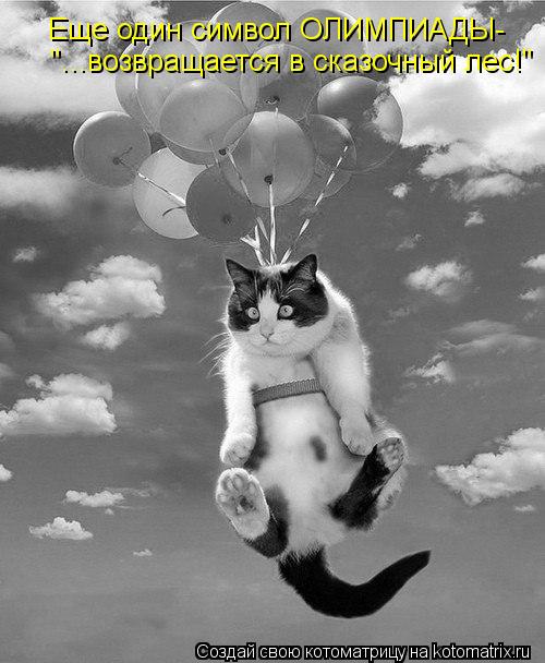 Котоматрица: Еще один символ ОЛИМПИАДЫ- "...возвращается в сказочный лес!"