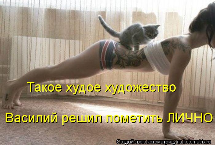 Котоматрица: Такое худое художество Василий решил пометить ЛИЧНО