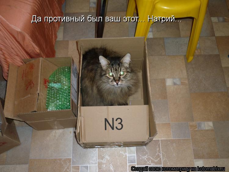 Котоматрица: Да противный был ваш этот... Натрий...