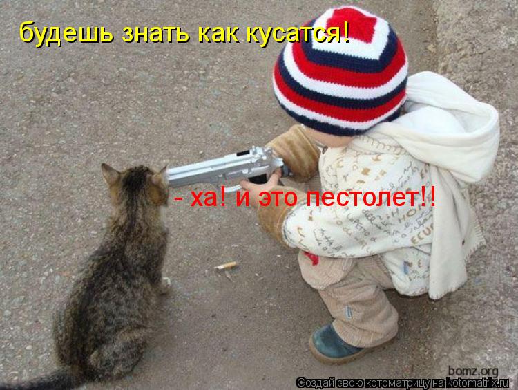 Котоматрица: будешь знать как кусатся! - ха! и это пестолет!!