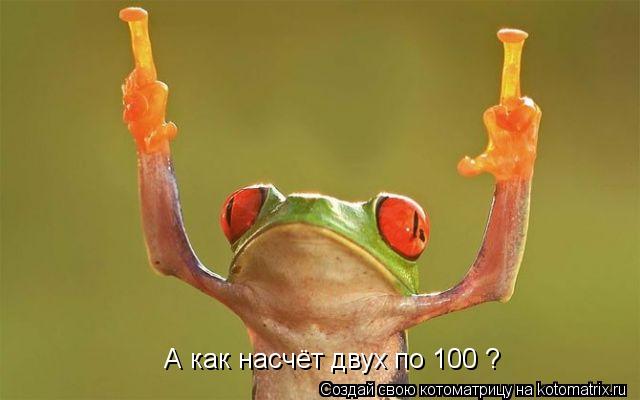Котоматрица: А как насчёт двух по 100 ?