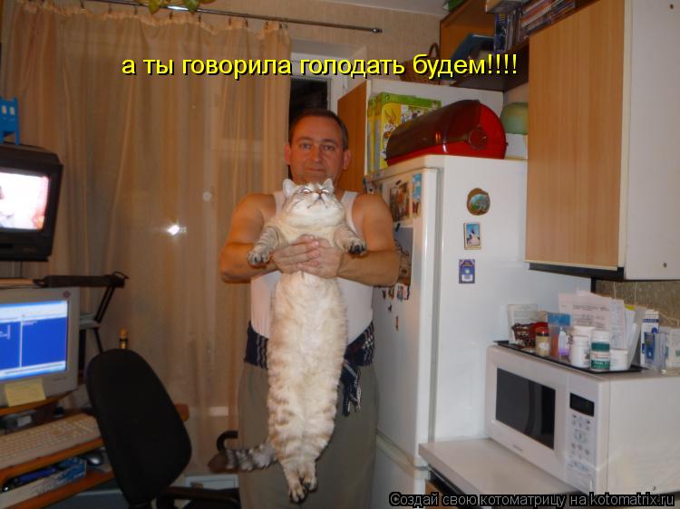 а ты говорила голодать будем!!!!... Котоматрица: а ты говорила голодать будем!!!!