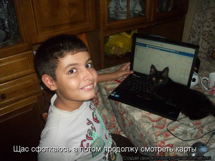 Котоматрица: Щас сфоткаюсь а потом продолжу смотреть карты