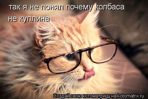 так я не понял почему колбаса не куплина... Котоматрица: так я не понял почему колбаса не куплина