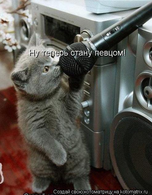 Ну теперь стану певцом!... Котоматрица: Ну теперь стану певцом!