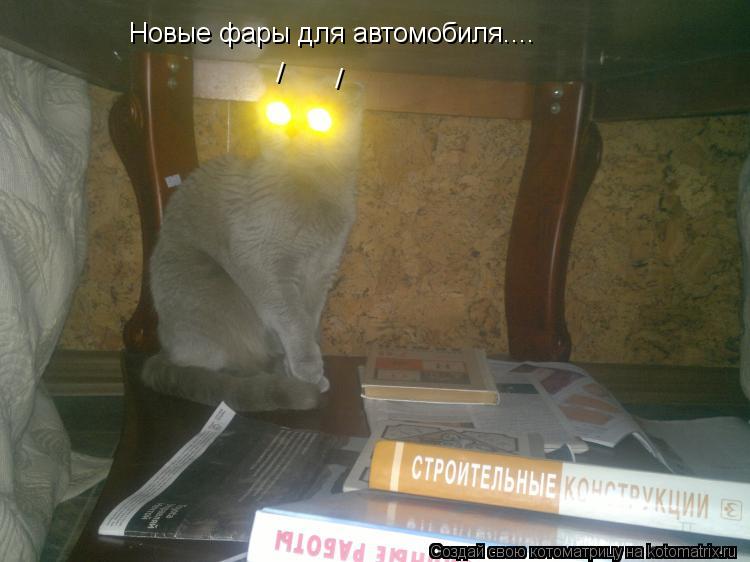 / / Новые фары для автомобиля....... Котоматрица: / / Новые фары для автомобиля....