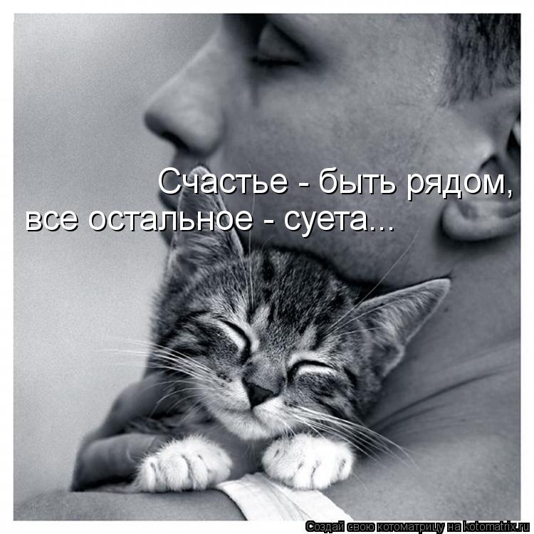Котоматрица: все остальное - суета... Счастье - быть рядом,