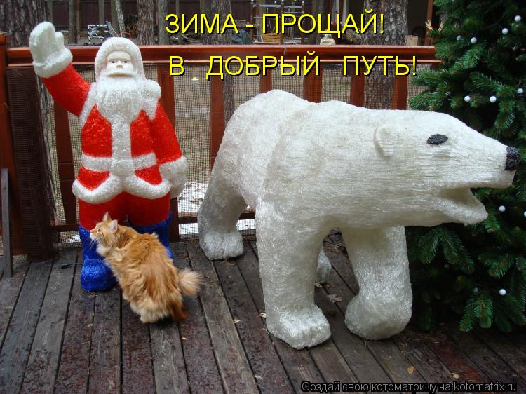 Котоматрица: ЗИМА - ПРОЩАЙ! В   ДОБРЫЙ   ПУТЬ!